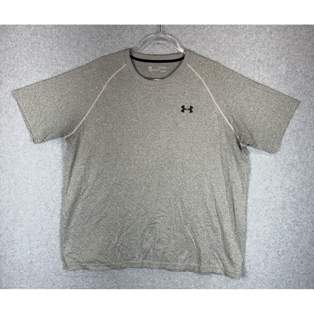 Under Armour Shirt Mens Extra‎ Large Gray HeatGear Athletic Performance Gym Tee